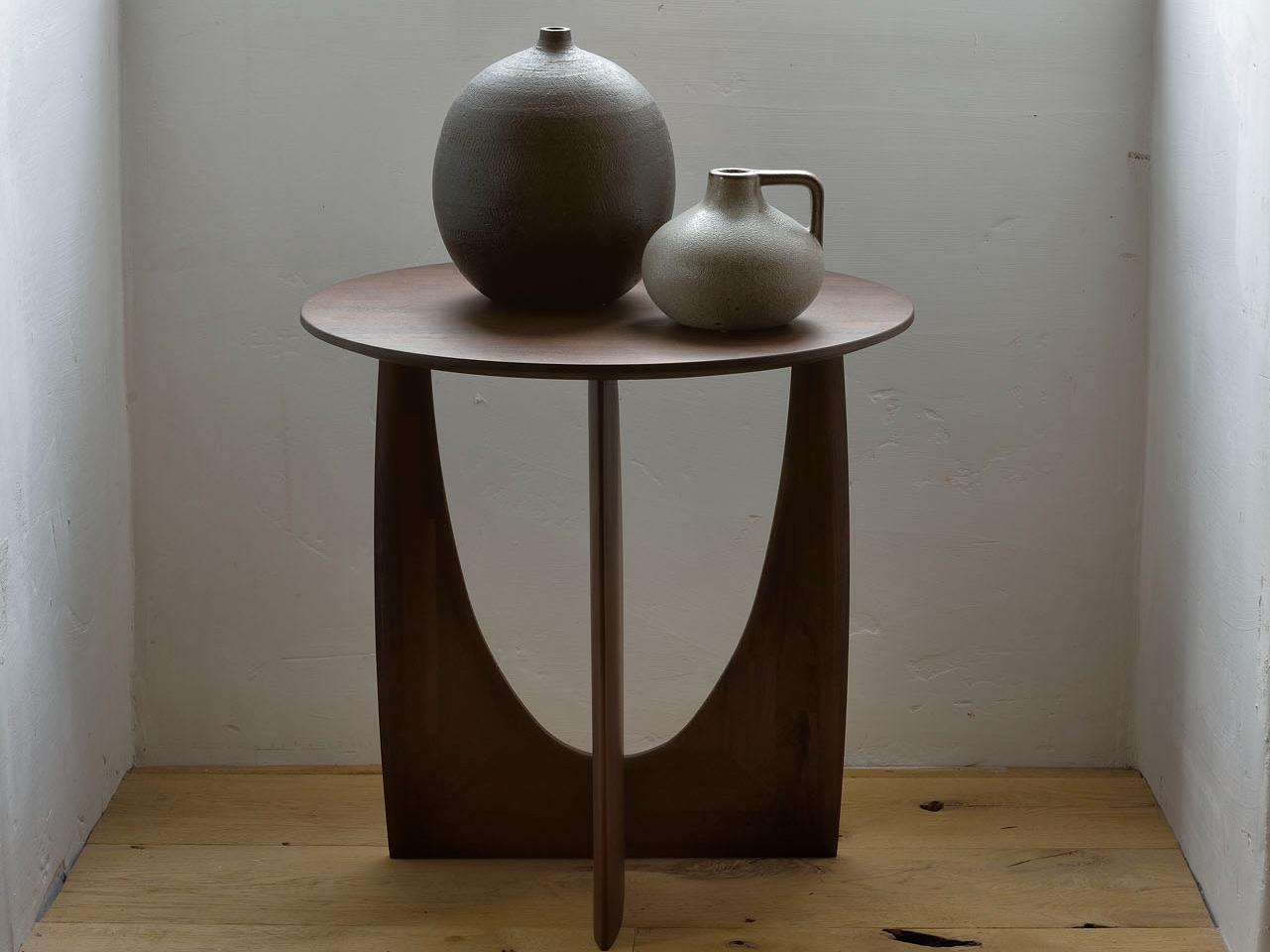 サイドテーブル・ナイトテーブル・ローテーブル teak fin side table